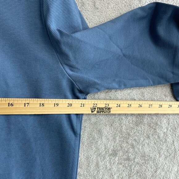 NEW Puma Men's M Blue Crewneck Sweatshirt Cotton Blend Ribbed Textured - Picture 5 of 10